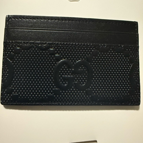 Authentic Gucci Black GG leather Card Holder - Picture 2 of 4